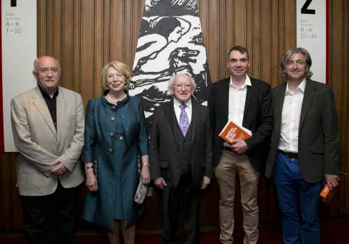 Editors, President Michael D Higgins and Fiach Mac Conghail