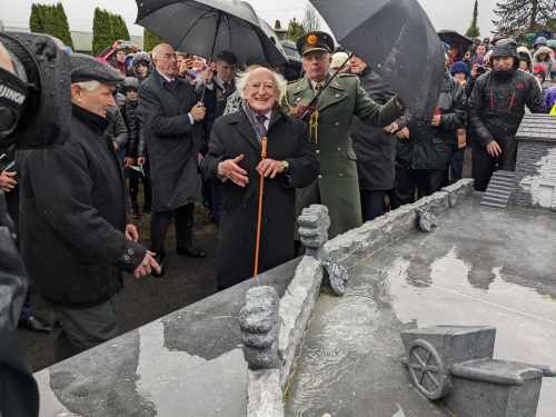 President unveils memorial marking the Centenary Commemoration of the Clonmult Ambush