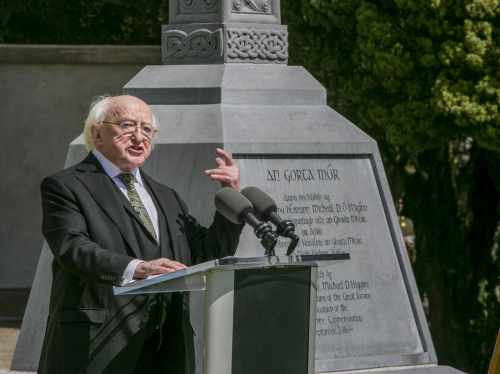 President Higgins leads the National Famine Commemoration Ceremony
