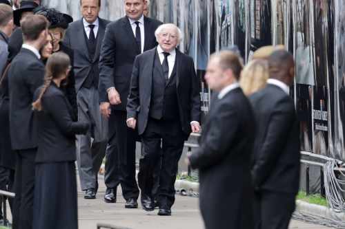 President and Sabina Higgins attend the Funeral of Her Majesty Queen Elizabeth II
