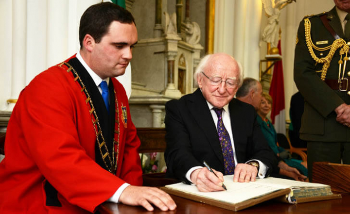 President is conferred with the Freedom of Drogheda