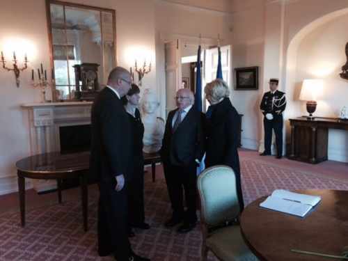 President signs Book of Condolences at the Residence of the Ambassador of France to Ireland