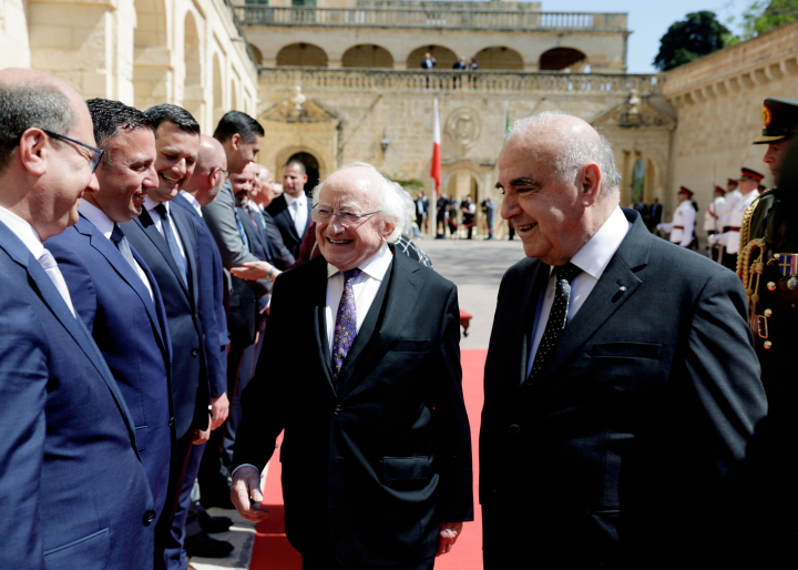 President attends an Official Welcoming Ceremony at the San Anton Palace