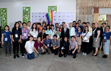 The Southern Womens Musuem where President Higgins met with civil society organizations supported by Ireland working in the areas of community development, disability and LGBT rights