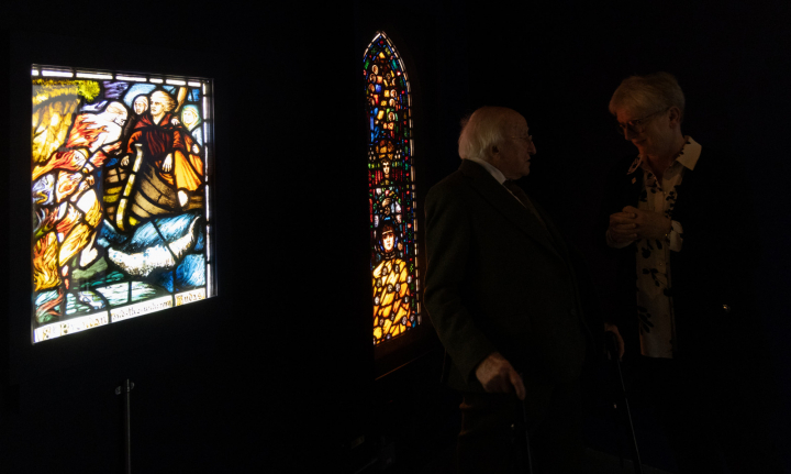 President visits the National Museum of Ireland to view the Harry Clarke Exhibition