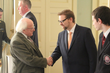 Head of Music, Edward Craig, meets President Michael D. Higgins