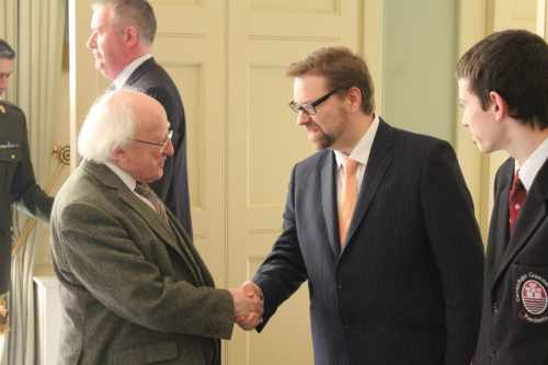 Head of Music, Edward Craig, meets President Michael D. Higgins
