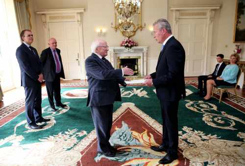 H.E. Mr. István S. Pálffy, Ambassador of Hungary presents his Credentials