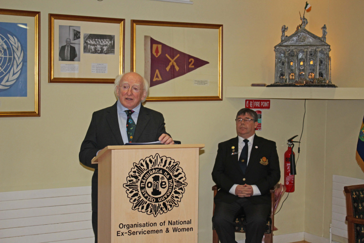 President visits Brú na bhFiann residence for homeless former members of the Defence Forces