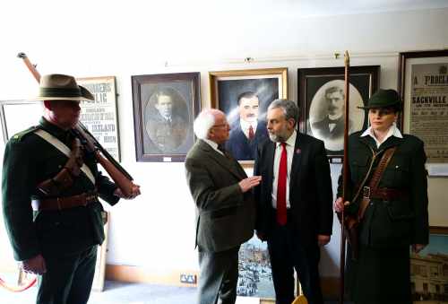 President Micheal D. Higgins chats to SIPTU Chief Jack O’Connor