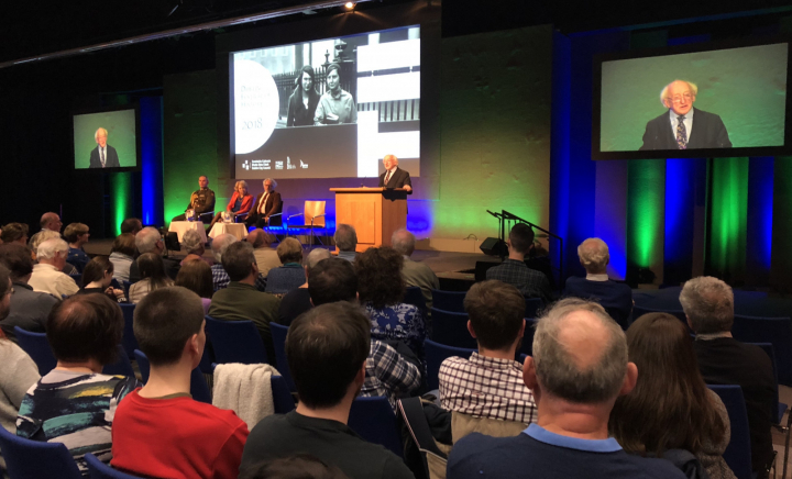 President gives a keynote address at closing ceremony of 2018 Dublin Festival of History