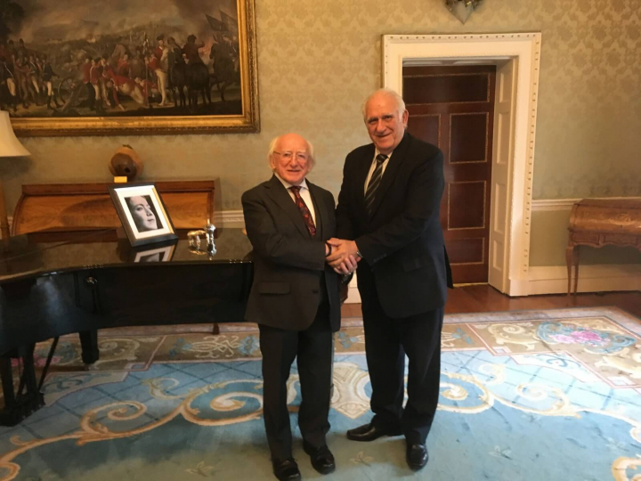 President receives H.E. Mr. Hermes Herrera Ambassador of Cuba to Ireland on a farewell courtesy call