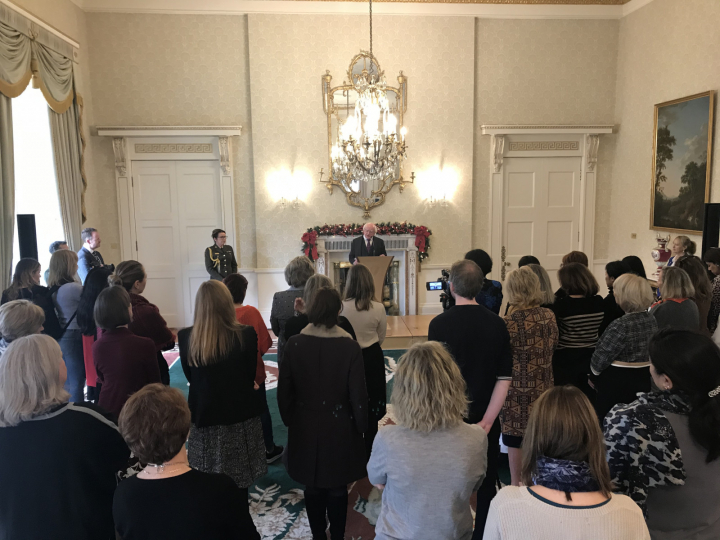 President hosts the International Women’s Club of Dublin marking International Day for the Elimination of Violence Against Women
