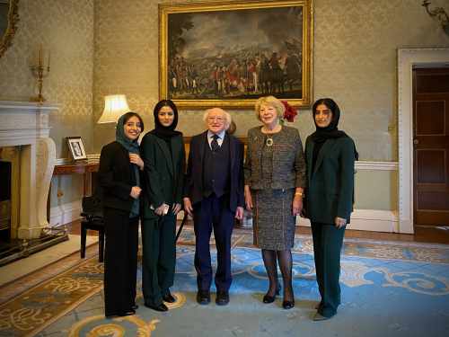 President and Sabina received Susan McKeown and young Afghan Women on a courtesy call