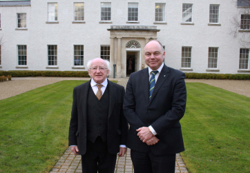 President of Ireland, Michael D Higgins and UCD President, Prof Andrew J Deeks
