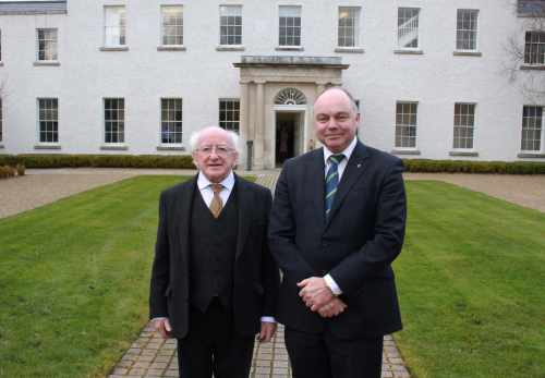 President of Ireland, Michael D Higgins and UCD President, Prof Andrew J Deeks