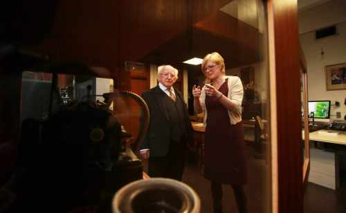 President of Ireland, Michael D Higgins and Anna Bale, UCD School of Irish, Celtic Studies, Irish Folklore and Linguistics