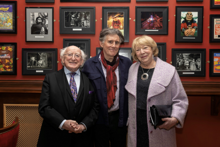 President and Sabina Higgins attend the opening of “Walking with Ghosts” by Gabriel Byrne