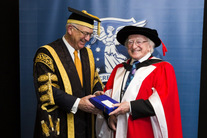 President receives an honorary doctorate from the University of Melbourne.