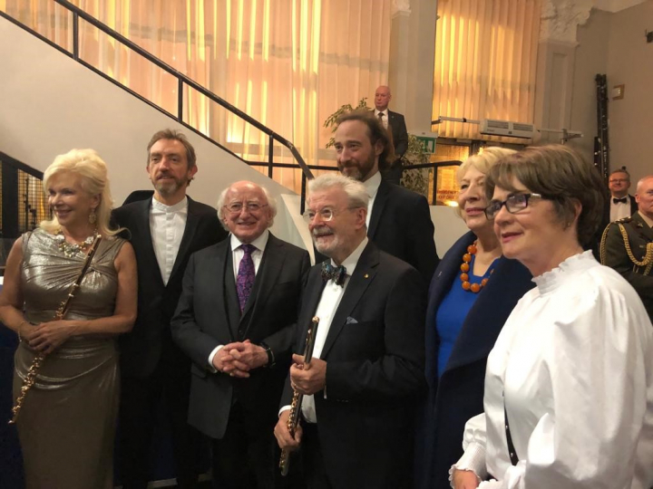 President attends concert to mark the 80th Birthday of James Galway