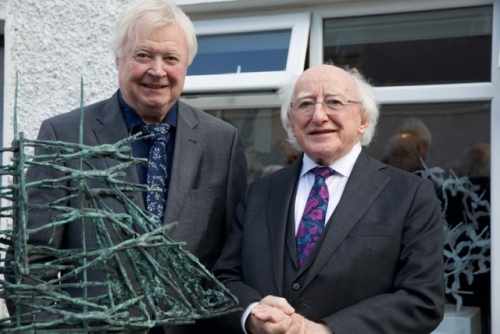 President and Sabina officially open ‘Reflections’ by John Behan RHA
