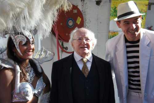 Kelly, President Higgins and Diego