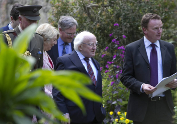 Pictured with President of Ireland Michael D. Higgins and his wife Sabina was and Seamus O' Brien, Head Gardner at Botanic Gardens Kilmacurragh, Co. Wicklow