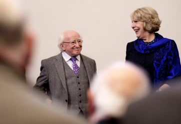 President Higgins and his wife Sabina pictured at the Official opening this evening of the Kilmainham Gaol Museum Visitor Centre