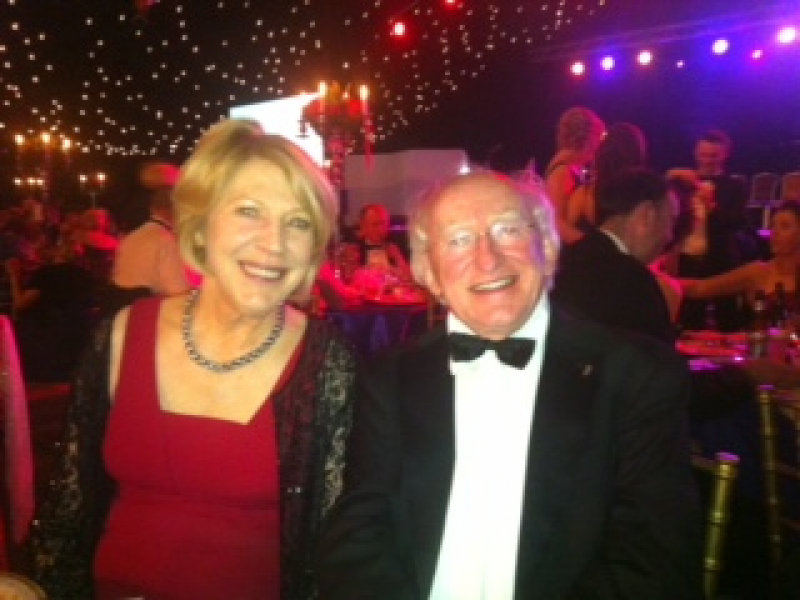 Labour Party Presidential candidate, Michael D. Higgins and wife, Sabina enjoying the atmosphere at the Rose Ball, Tralee. 2011