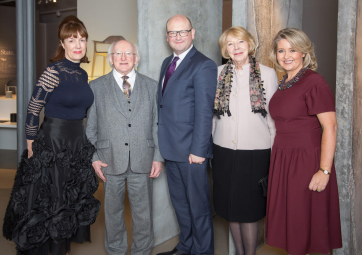 Laura Magahy, President Michael D Higgins, Minister Jed Nash, Sabina Higgins & Karen Hennessy