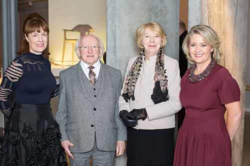 Laura Magahy, President Michael D Higgins, Sabina Higgins & Karen Hennessy