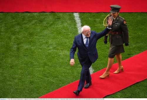 President attends the All Ireland Hurling Semi-Final between Cork and Limerick