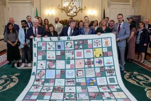 Representatives of FirstLight, Irish Sudden Infant Death Association, visit Áras an Uachtaráin