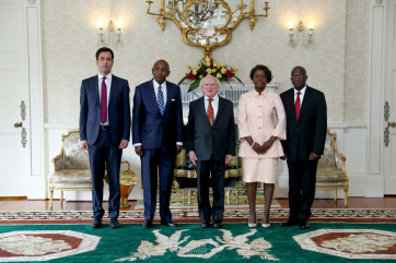 H.E. Mr. Kena Mphonda, Ambassador of the Republic of Malawi, was accompanied by his wife, Mrs. Mary Chokani Mphonda, and by Mr. Mufwa Maurice Munthali, Counsellor for Trade and Investment at the Embassy