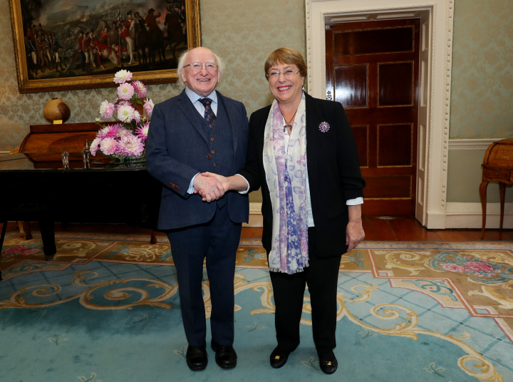 President receives Ms. Michelle Bachelet, United Nations High Commissioner for Human Rights