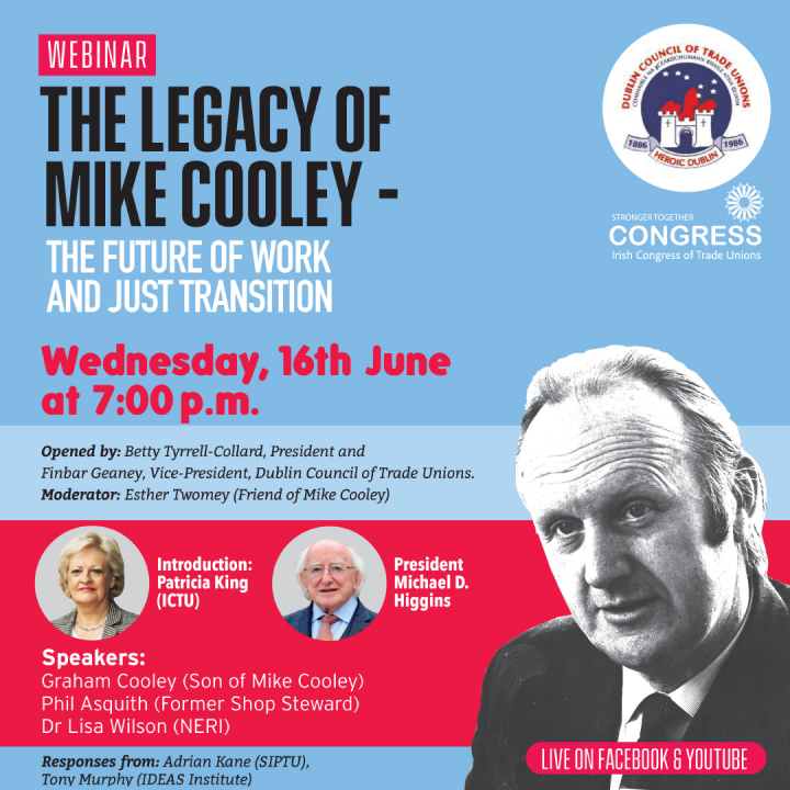 President Addresses ‘The Legacy of Mike Cooley - The Future of Work and Just Transition’ Webinar