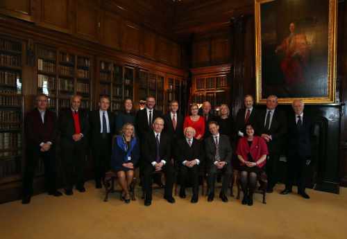 Image from the presidential visit to the Edward Worth Library, Dr Steevens' Hospital, Dublin