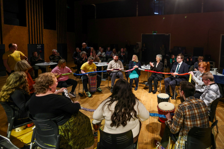 President Connolly visits An Cultúrlann Uí Chanáin