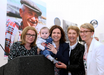 An image of Tadhg Devane from Portmagee, with his two-month-old great-grandson Finn Keenaghan and his mother Ann Muphy along with Tadhg’s niece Helen Shanahan, and his granddaughters Carmel Murphy, left, and Deirdre Murphy