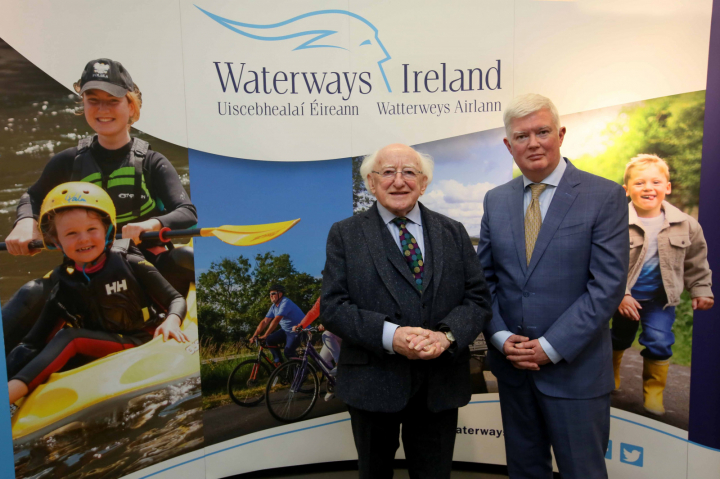 President and Sabina Higgins visit Waterways Ireland Headquarters