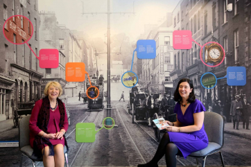 A picture of Bridge Street and St Patrick’s Hill, Cork City taken around 1900
