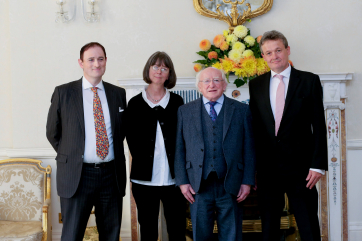 The Hon. Mr Justice Richard Humphreys, The Hon. Ms. Justice Iseult O’ Malley, President Michael D Higgins and The Hon. Justice Mr. Tony O’Connor.