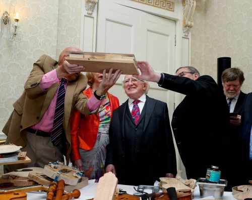 President Higgins and Sabina Higgins hosts a Creative Arts and Crafts Garden Party