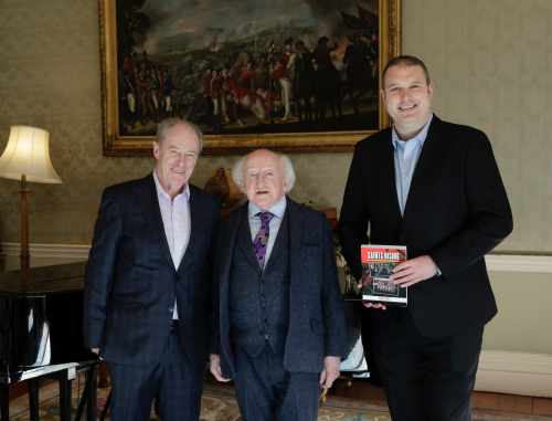 President receives Mr. Dermot Looney on a Courtesy Call to present his book ‘Saints Rising’