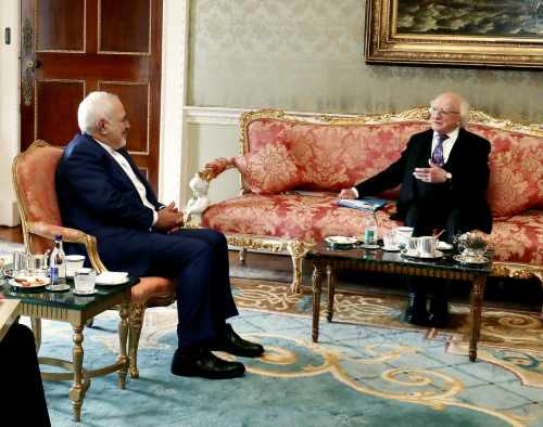 President Higgins receives Foreign Minister of the Islamic Republic of Iran Mohammad Javad Zarif