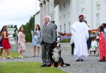 President Michael D. Higgins at the Fáilte Garden Party in Áras an Uachtaráin