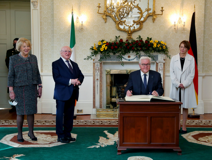 President welcomes Mr. Frank-Walter Steinmeier, President of the Federal Republic of Germany and Ms Elke Büdenbender