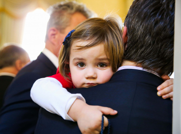 Pictured at the New Years Reception for members of the Diplomatic Corps in Aras an Uachtarain today was 2 year old Anastazija Masina with her father: the Croatian Ambassador; HE Mr. Ivan Masina.