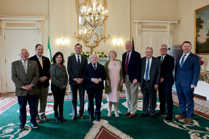 President receives a delegation of New York State legislators, led by Assemblyman Mike Cusick, President of the American-Irish Legislators Society on a courtesy call