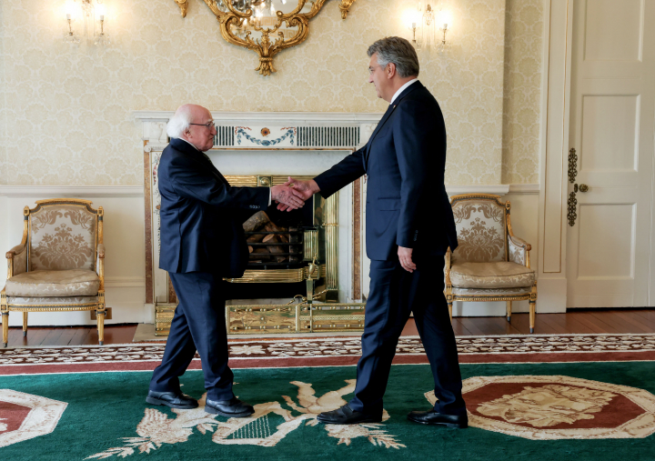 President receives H.E. Mr. Andrej Plenkovic, Prime Minister of Croatia, on a courtesy call